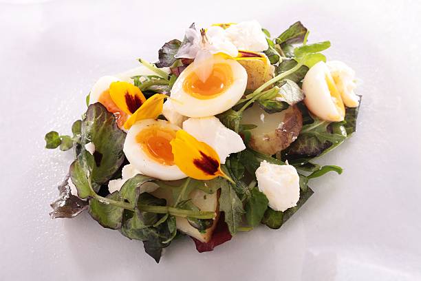 istock quail egg and watercress with fetta cheese salad 494121143