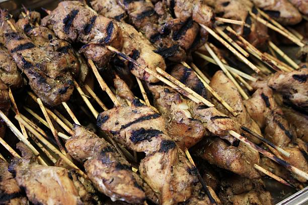 istock barbecue skewered chicken pork 494121247