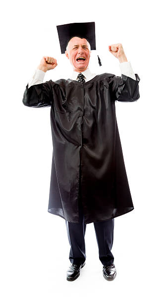 istock Senior male graduate celebrating his success 494121879