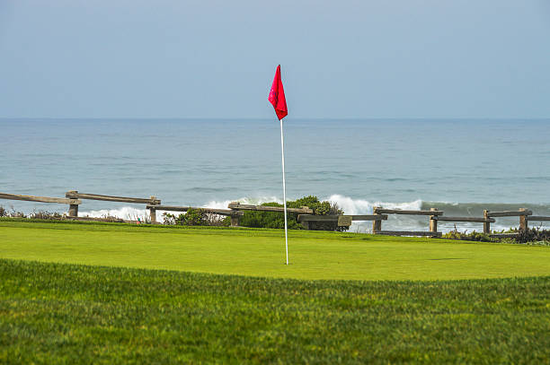 istock Golf green by the coast 494122566