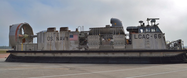 Panama City, USA - March 26, 2011: A Landing Craft Air Cushion (LCAC), a type of air-cushioned vehicle/hovercraft used for amphibous landings by the United States Navy and Marine Corps