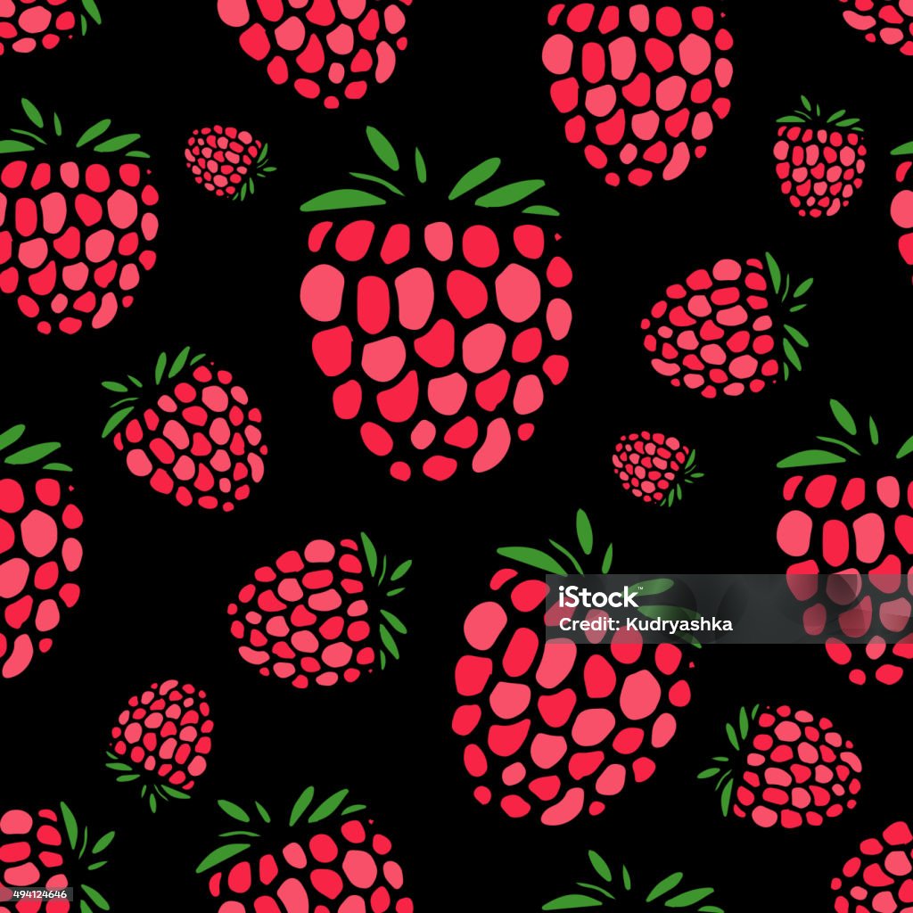 Sparkling Raspberry Pattern Raspberry Seamless Pattern For Your Design Stock Illustration ...