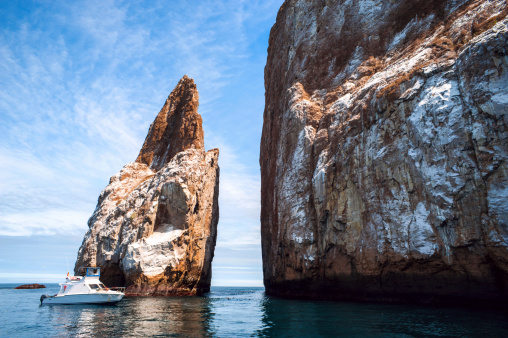Cliff Kicker Rock, the icon of divers, the most popular dive, San Cristobal Island, Galapagos