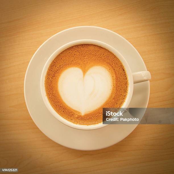 Coffee Heart Pattern Hot Coffee With Heart Pattern In White Cup Stock Photo - Download Image ...