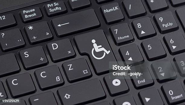Botón Para Personas Con Discapacidades Foto de stock y más banco de imágenes de Accesibilidad para discapacitados - Accesibilidad para discapacitados, Asistencia sanitaria y medicina, Diversidad funcional
