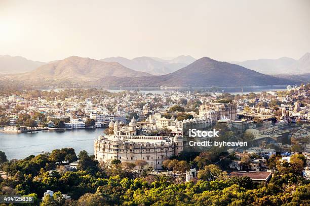 Lake Pichola And City Palace In India Stock Photo - Download Image Now - Udaipur, India, City