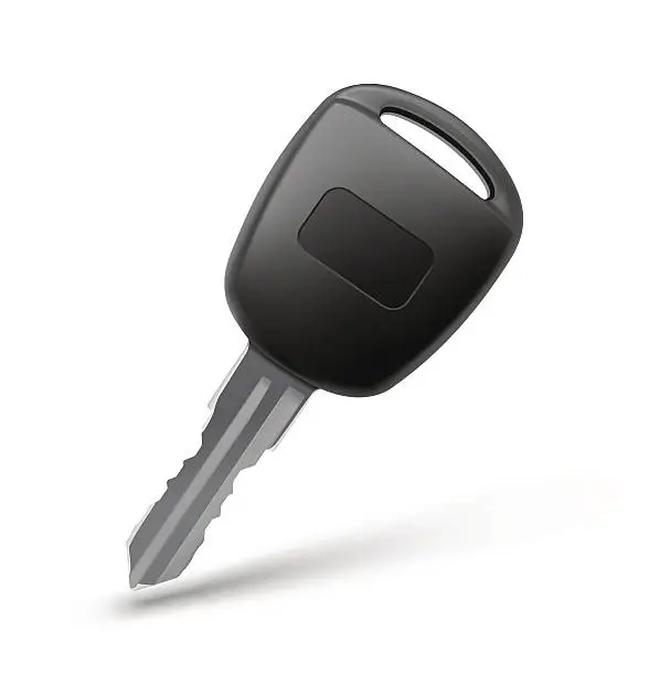 Vector illustration of Car key on white background. Vector illustration