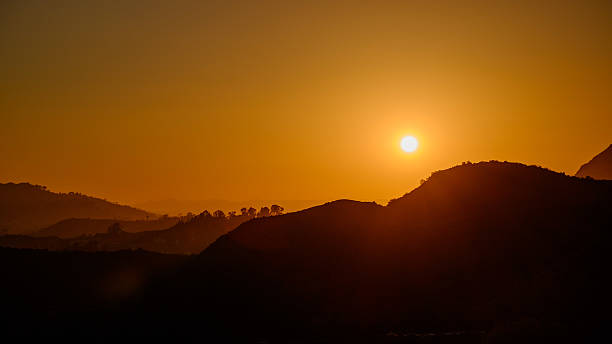 Sunset over Griffith Park stock photo