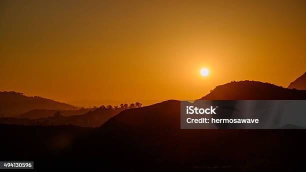 Sunset Over Griffith Park Stock Photo - Download Image Now - 2015, Brown, City Of Los Angeles