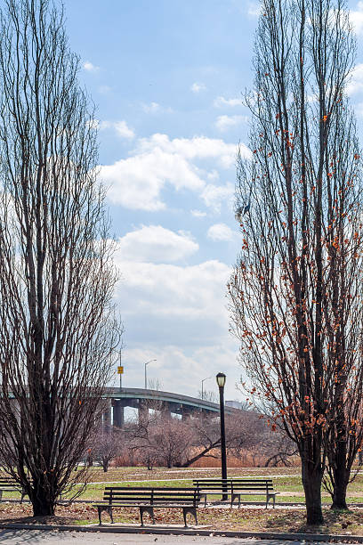 city park near the hight way at flushing new york city