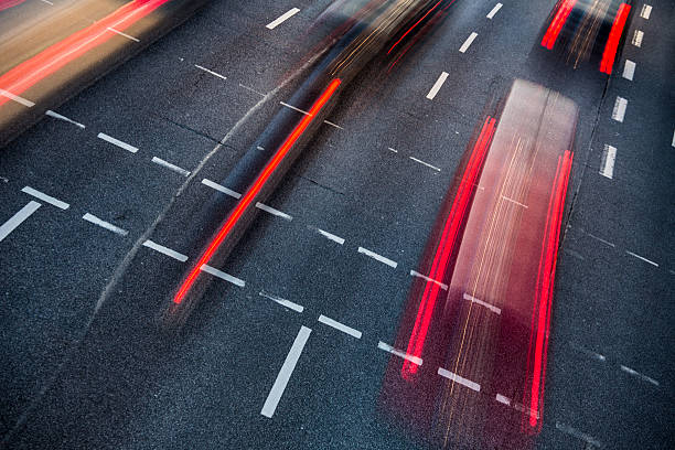 istock Motion blurred city road traffic 494145937