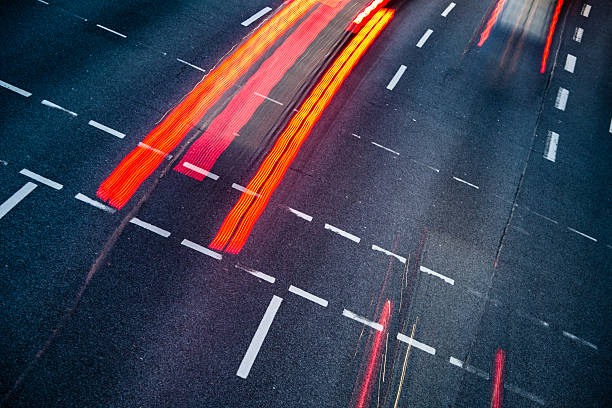 istock Motion blurred city road traffic 494145969