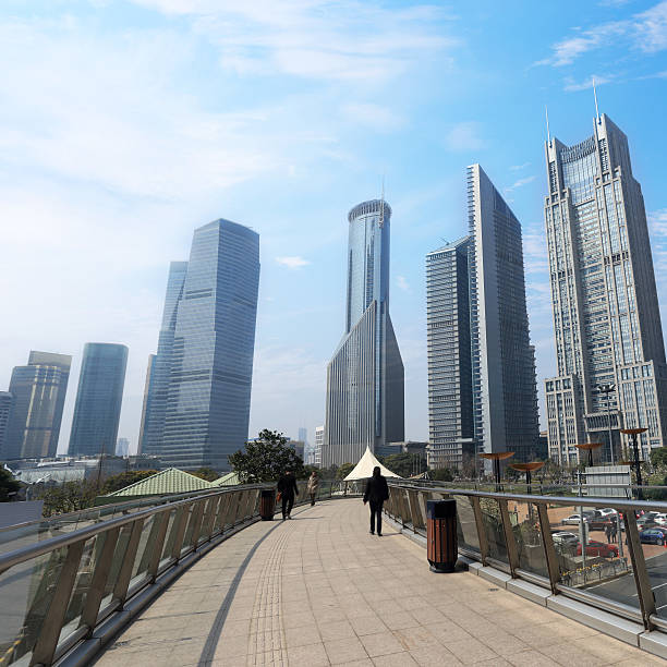 way to modern city in shanghai