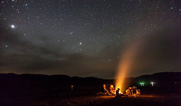 night camping under the stars Mountains