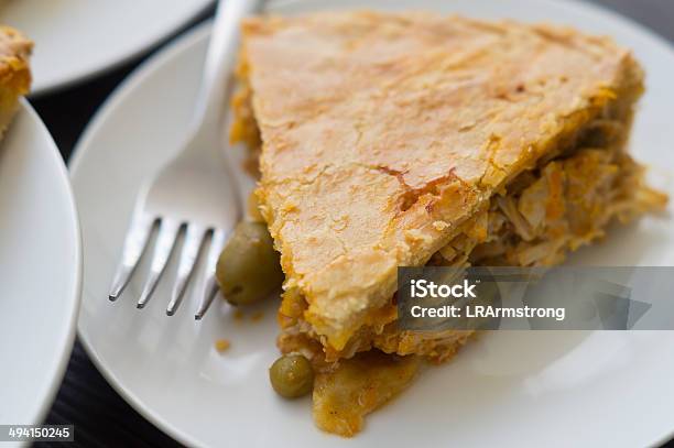 Chicken Pie Slice Close Up Stock Photo - Download Image Now - Baked, Comfort Food, Food