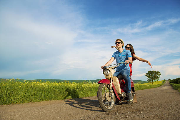 istock Couple on motorbike 494150259