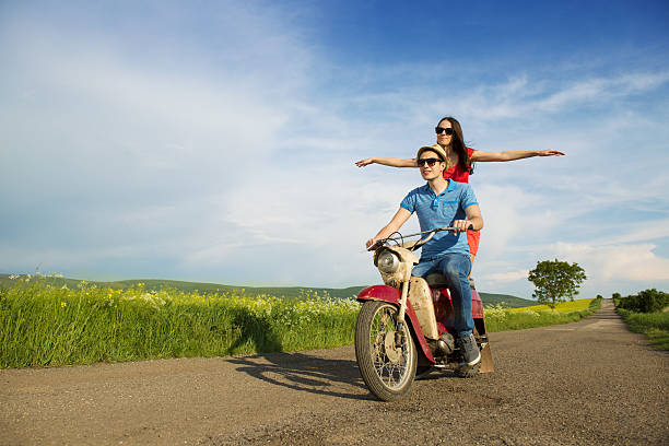 istock Couple on motorbike 494150271
