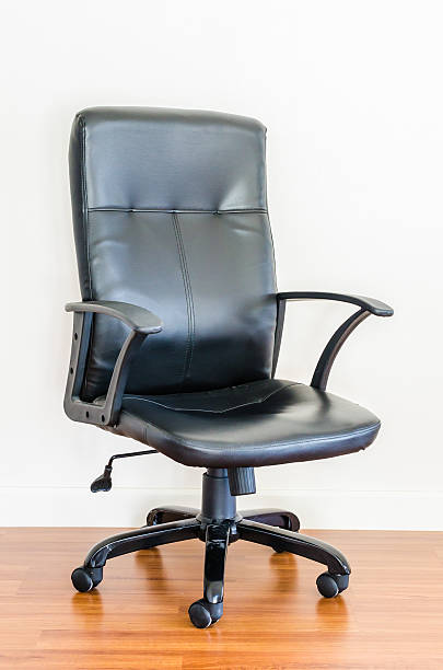 istock Black leather business office chair 494151489