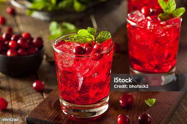 Homemade Boozy Cranberry Cocktail Stock Photo - Download Image Now - Cranberry Juice, 2015, Alcohol - Drink