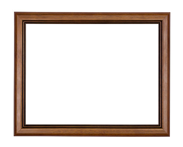 istock Wooden picture frame on white background. 494152765