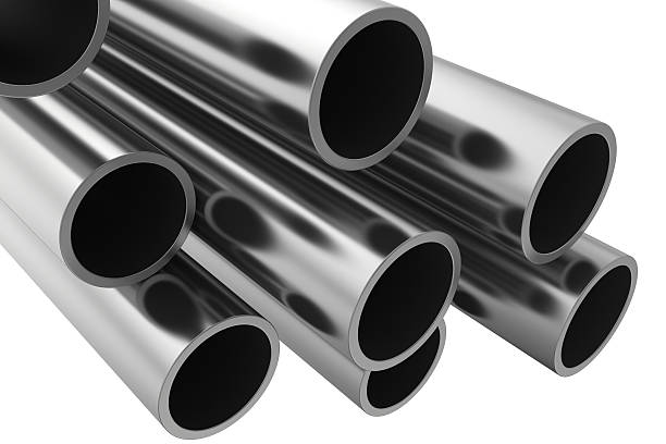 istock Steel Pipes on a white background 494153230