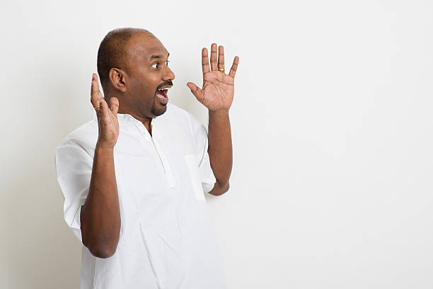 istock Mature casual business Indian man shouting 494156462