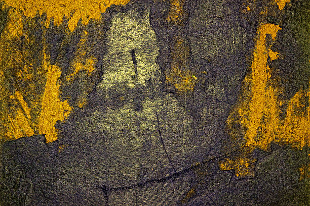 istock Old grunge paper background - dark grey and yellow colored 494157616
