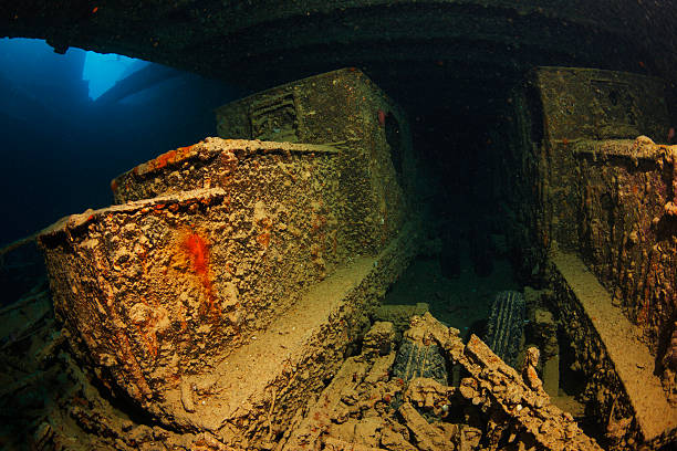 istock Underwater Ship Wreck Diving  SS Thistlegorm  Trucks 494158166