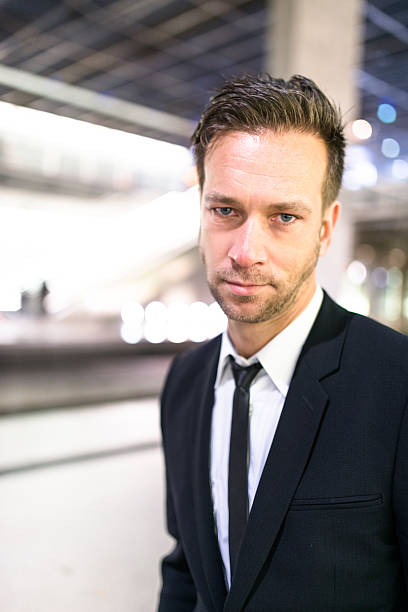 istock Businessman portrait in a station 494159050