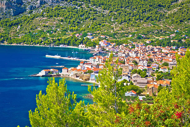istock Idyllic Komiza bay summer view 494162416