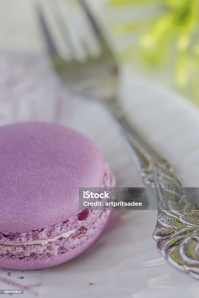 French macaron French macaron in plate on table Afternoon Tea Stock Photo