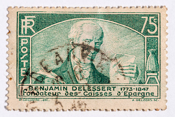 istock Vintage antique old postage stamp from France 494178085