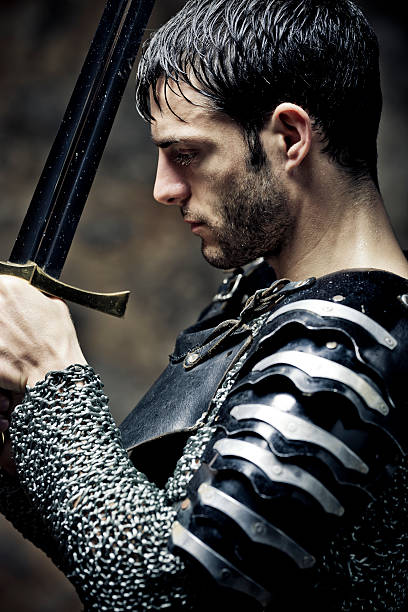 istock portrait of Knight with sword 494178413