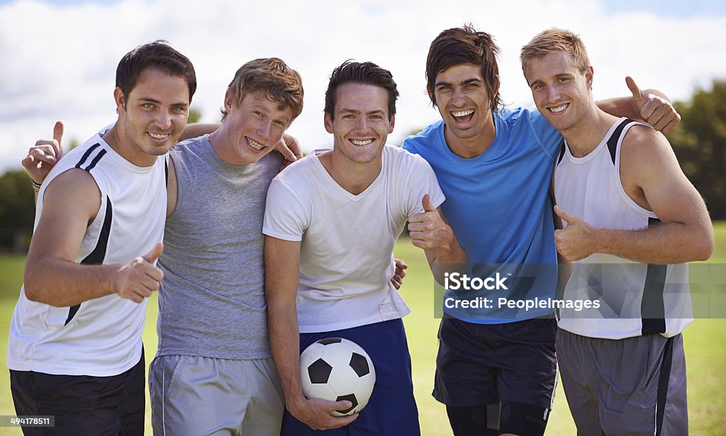 The team you want to be a part of Cropped portrait of a team of soccer players standing outdoors 20-29 Years Stock Photo