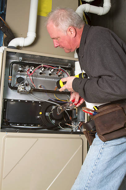 Troubleshooting Furnace Problems stock photo