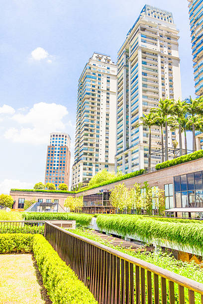 istock Ecologic building shopping mall in Sao Paulo, Brazil 494179613