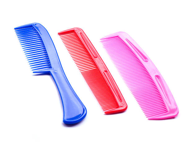 istock Purple comb isolated on white close up look 494180999