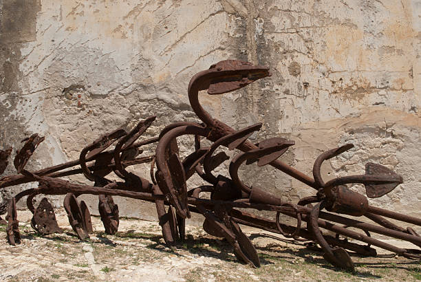 istock Rusting anchors at Scopello Tonnara, Sicily, Italy. 494184536