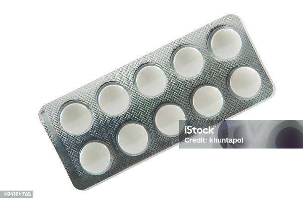 White Medicine Tablet Blister Pack Stock Photo - Download Image Now - Addiction, Antibiotic, Blister