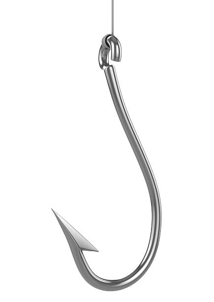 hook 3d illustration hook 3d illustration fishing hook stock pictures, royalty-free photos & images