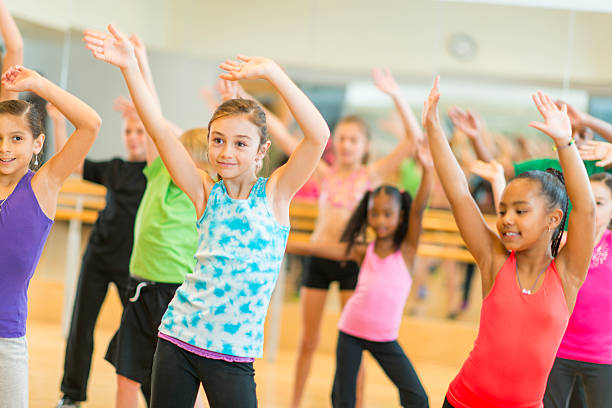 Kids dance fitness class.