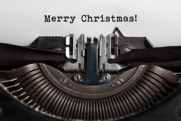 istock Merry Christmas word written by old typewriter 494190094