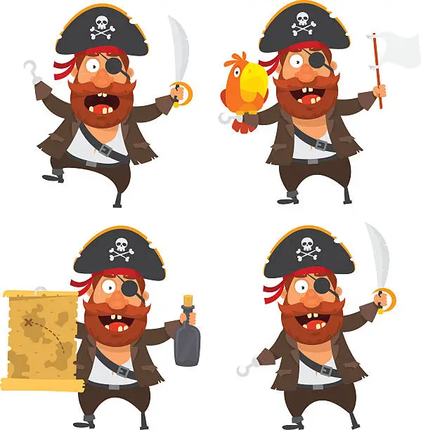 Vector illustration of Pirate character