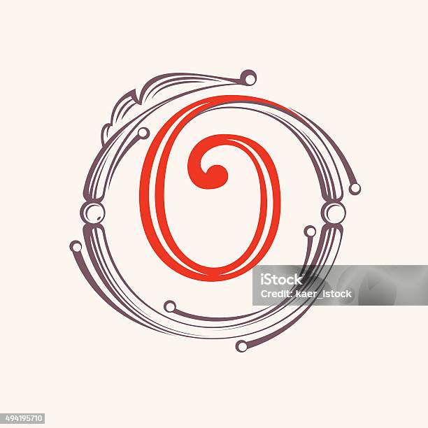 O Vector Monogram O Letter Monogram Design Elements Stock Illustration - Download Image ...