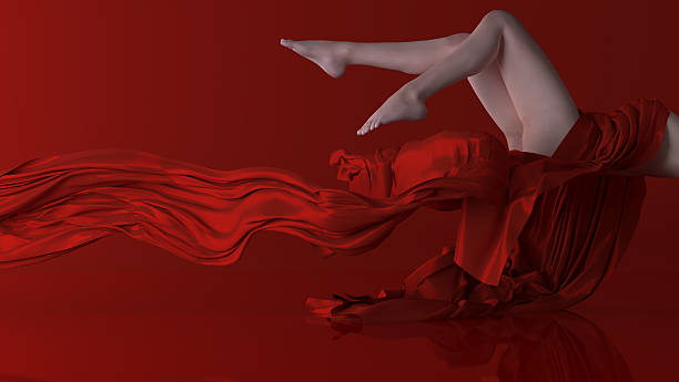 Girl dressed in red cloth