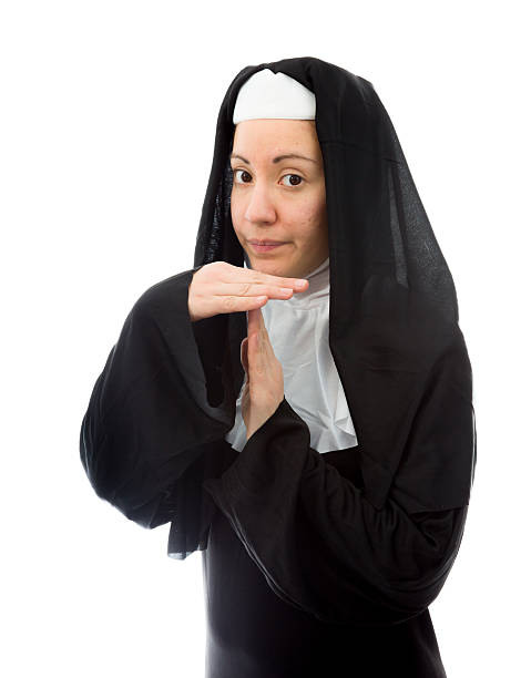 istock Young nun making time out signal with hands 494205839