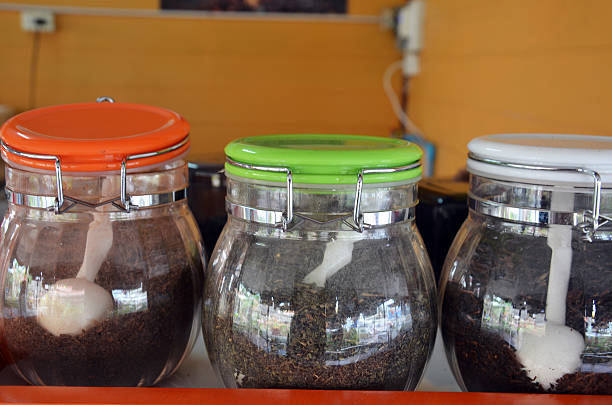 istock Coffe and tea in Vase glass at Coffee Shop 494206809