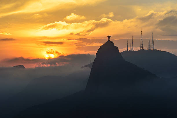 istock Sunset at christ redeemer, Rio de Janeiro, Brazil 494209233