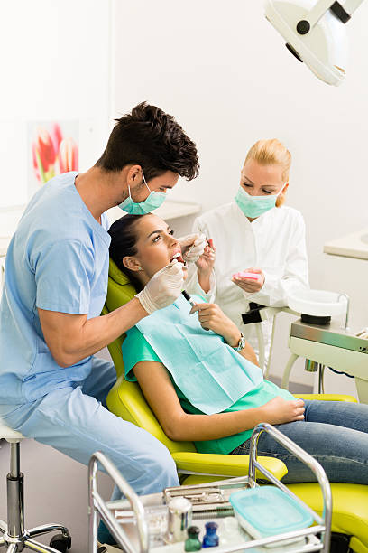 istock Woman at dentist 494210625