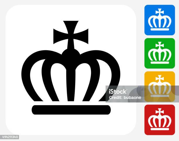 Crown Icon Flat Graphic Design Stock Illustration - Download Image Now - Chess, Icon Symbol, King - Royal Person